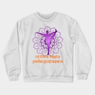 Utthiita Hasta Padgustasana Yoga Pose Crewneck Sweatshirt